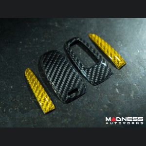 Lamborghini Urus Key Fob Cover - Carbon Fiber - Yellow